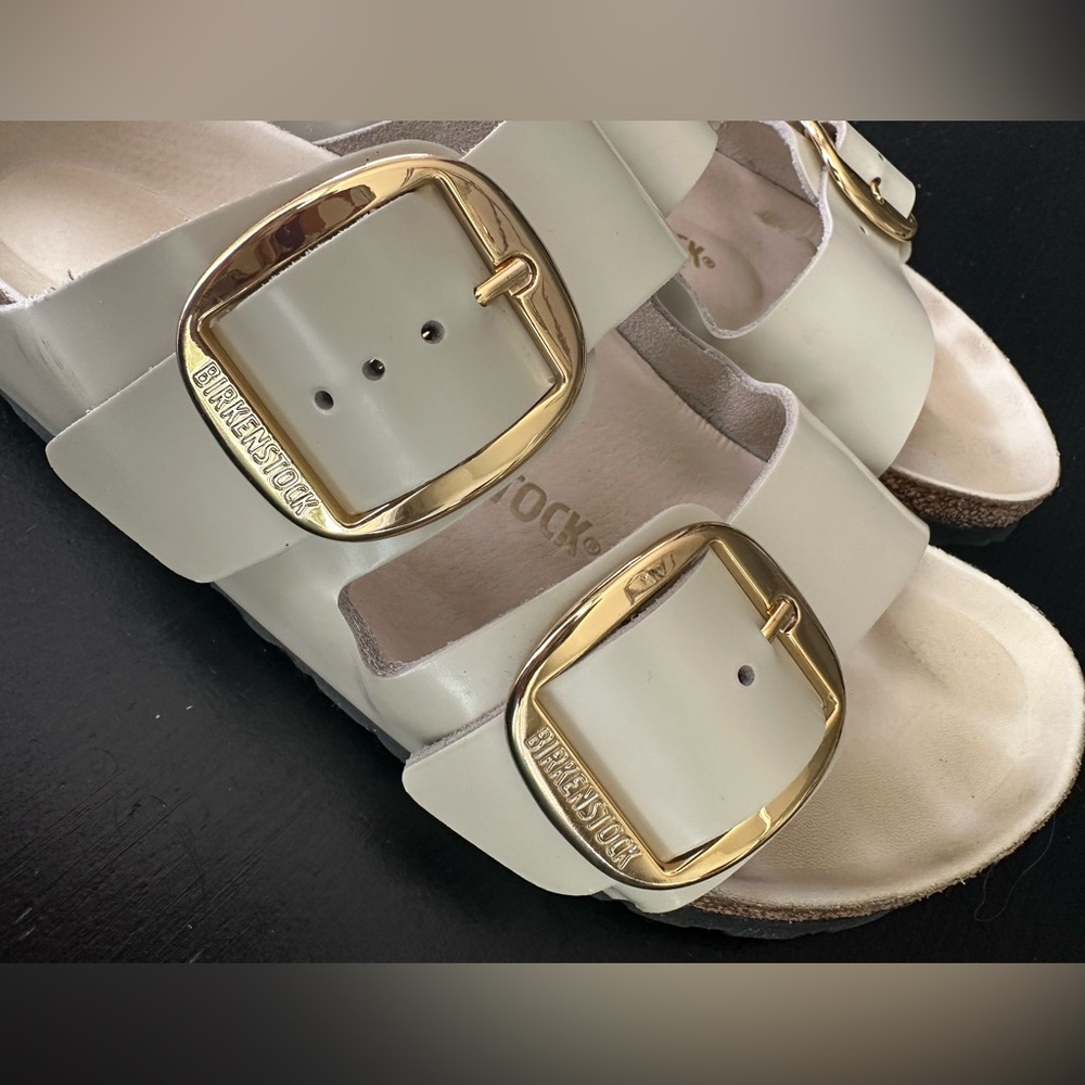 Birkenstock Arizona Big Buckle High Shine Ecru 38